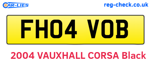 FH04VOB are the vehicle registration plates.