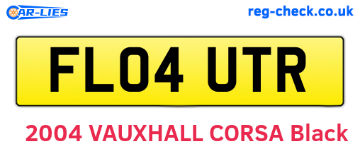 FL04UTR are the vehicle registration plates.