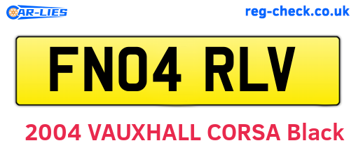 FN04RLV are the vehicle registration plates.
