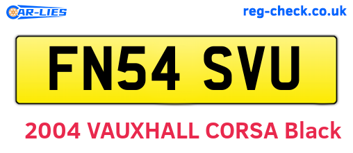 FN54SVU are the vehicle registration plates.