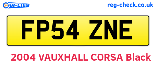 FP54ZNE are the vehicle registration plates.