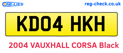 KD04HKH are the vehicle registration plates.
