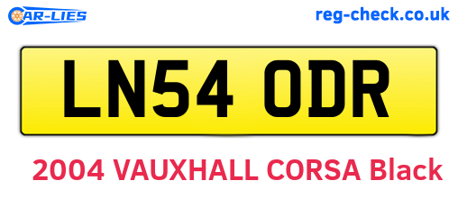 LN54ODR are the vehicle registration plates.
