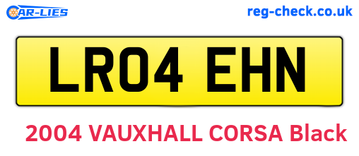 LR04EHN are the vehicle registration plates.