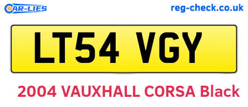 LT54VGY are the vehicle registration plates.