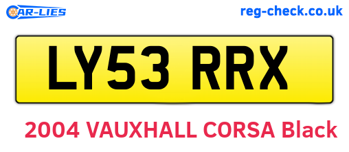 LY53RRX are the vehicle registration plates.