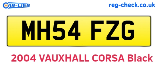MH54FZG are the vehicle registration plates.