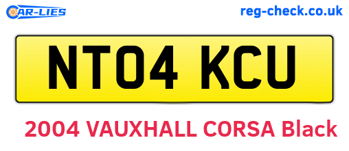 NT04KCU are the vehicle registration plates.