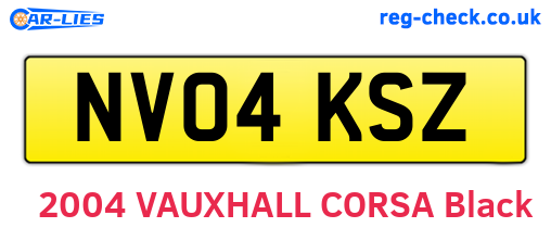 NV04KSZ are the vehicle registration plates.