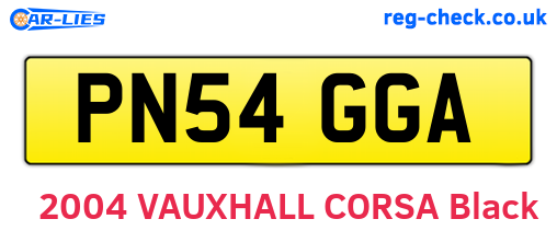 PN54GGA are the vehicle registration plates.
