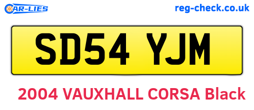 SD54YJM are the vehicle registration plates.