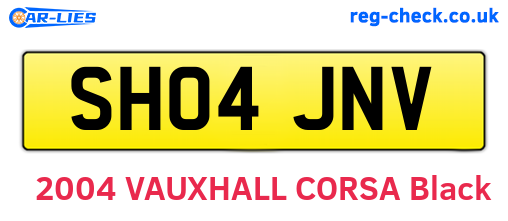 SH04JNV are the vehicle registration plates.