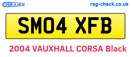SM04XFB are the vehicle registration plates.