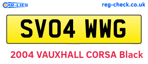 SV04WWG are the vehicle registration plates.