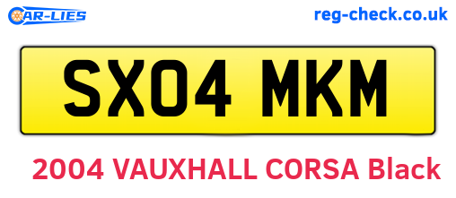 SX04MKM are the vehicle registration plates.