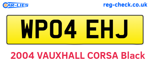 WP04EHJ are the vehicle registration plates.