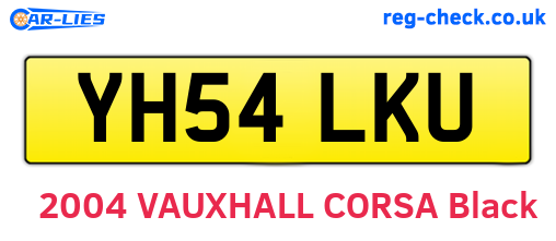 YH54LKU are the vehicle registration plates.