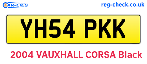 YH54PKK are the vehicle registration plates.
