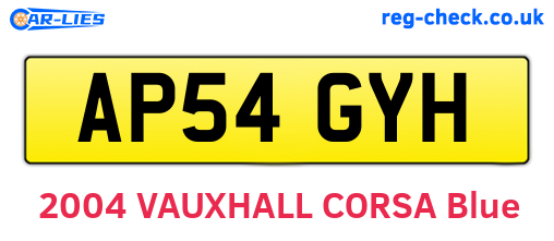 AP54GYH are the vehicle registration plates.