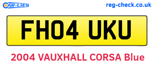 FH04UKU are the vehicle registration plates.