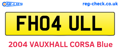 FH04ULL are the vehicle registration plates.