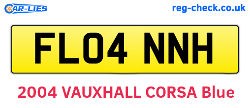 FL04NNH are the vehicle registration plates.