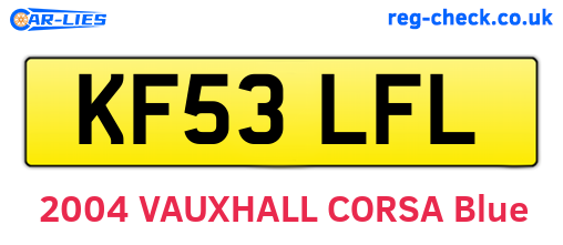 KF53LFL are the vehicle registration plates.