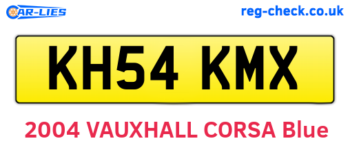 KH54KMX are the vehicle registration plates.