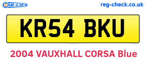 KR54BKU are the vehicle registration plates.