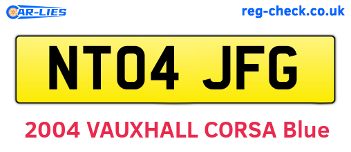 NT04JFG are the vehicle registration plates.