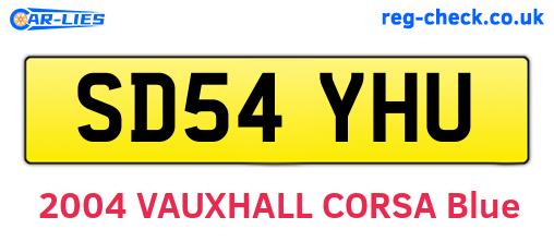 SD54YHU are the vehicle registration plates.