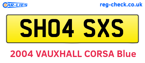 SH04SXS are the vehicle registration plates.