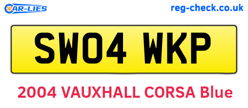 SW04WKP are the vehicle registration plates.
