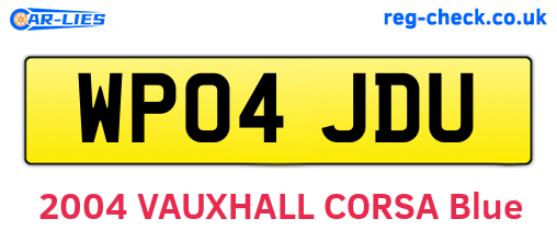 WP04JDU are the vehicle registration plates.