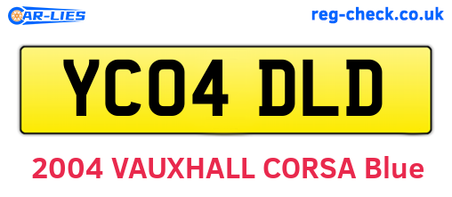 YC04DLD are the vehicle registration plates.