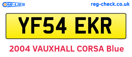 YF54EKR are the vehicle registration plates.