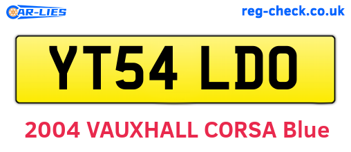 YT54LDO are the vehicle registration plates.