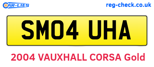 SM04UHA are the vehicle registration plates.