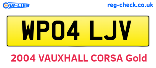 WP04LJV are the vehicle registration plates.