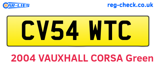 CV54WTC are the vehicle registration plates.