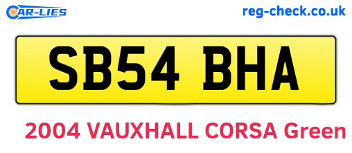 SB54BHA are the vehicle registration plates.
