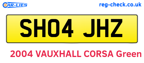 SH04JHZ are the vehicle registration plates.
