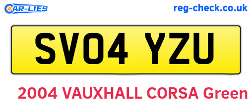 SV04YZU are the vehicle registration plates.
