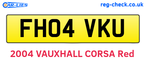 FH04VKU are the vehicle registration plates.