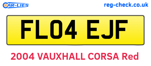 FL04EJF are the vehicle registration plates.