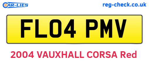 FL04PMV are the vehicle registration plates.