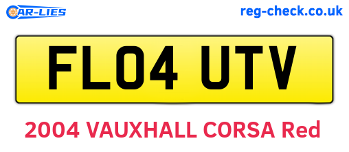 FL04UTV are the vehicle registration plates.