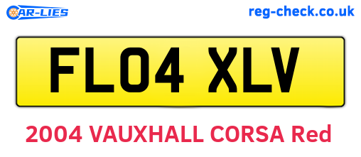 FL04XLV are the vehicle registration plates.