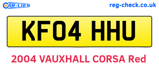 KF04HHU are the vehicle registration plates.