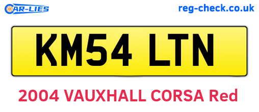 KM54LTN are the vehicle registration plates.